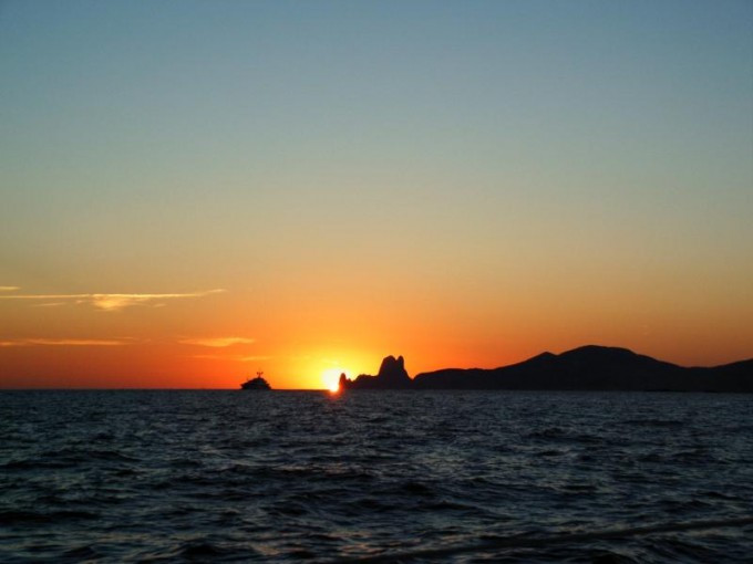 Sonnenuntergang vor Ibiza
