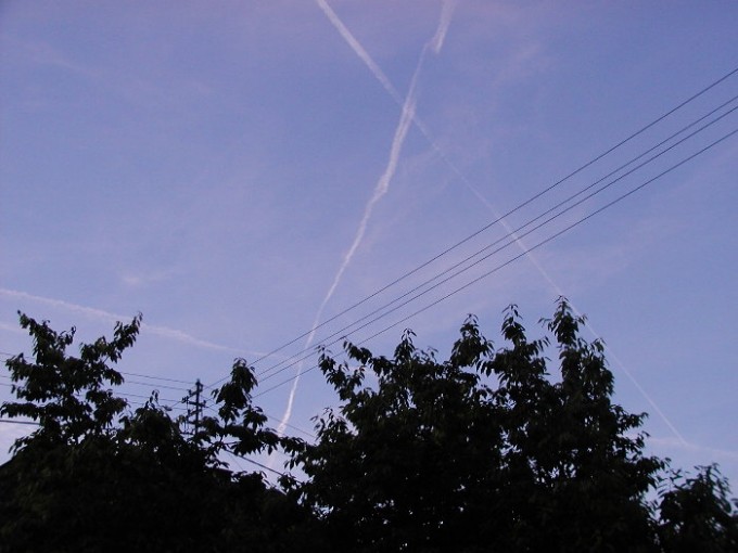 Himmel am Morgen über'm Kirschbaum