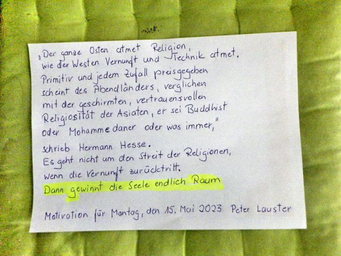 Tagesmotivation Peter Lauster 15.05.2023