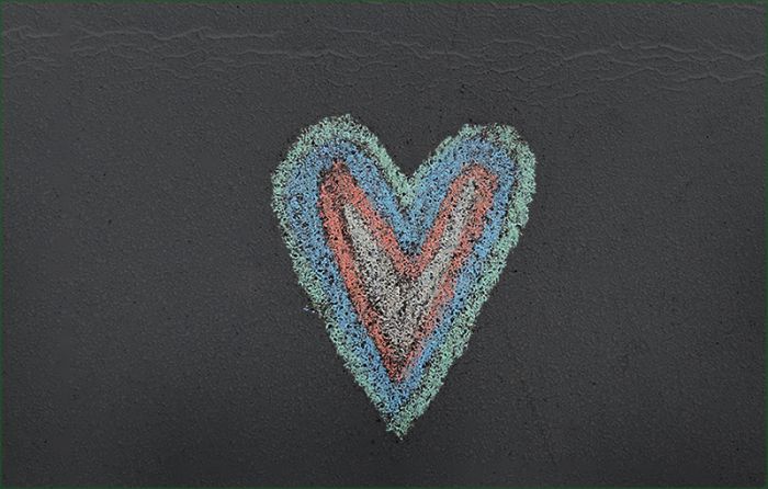 Kreidezeichnung an einer Wand