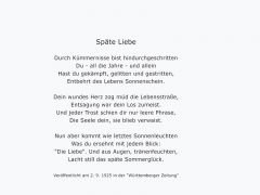 Ein Liebesgedicht meines Grossvaters aus dem Jahr 1925 Ein Liebesgedicht meines Grossvaters aus dem Jahr 1925