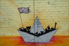 Graffiti an einer Mauer Graffiti an einer Mauer