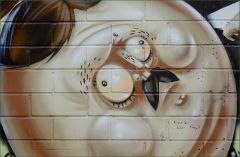 Graffiti an einer Mauer Graffiti an einer Mauer