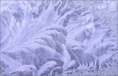 Eisblumen an einer Fensterscheibe Eisblumen an einer Fensterscheibe