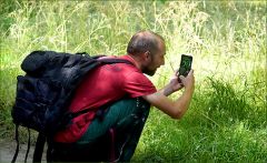 Fotograf mit Handykamera Fotograf mit Handykamera