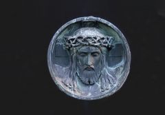 Jesus auf einem Grabstein Jesus auf einem Grabstein