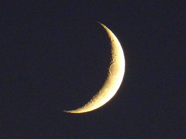 Mondsichel heute Abend