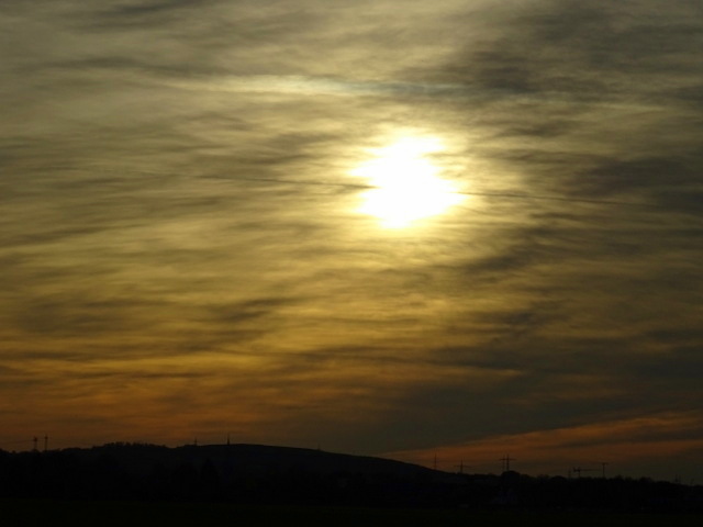 Sonne spät Nachmittag