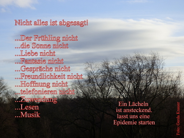 Nicht alles ist abgesagt