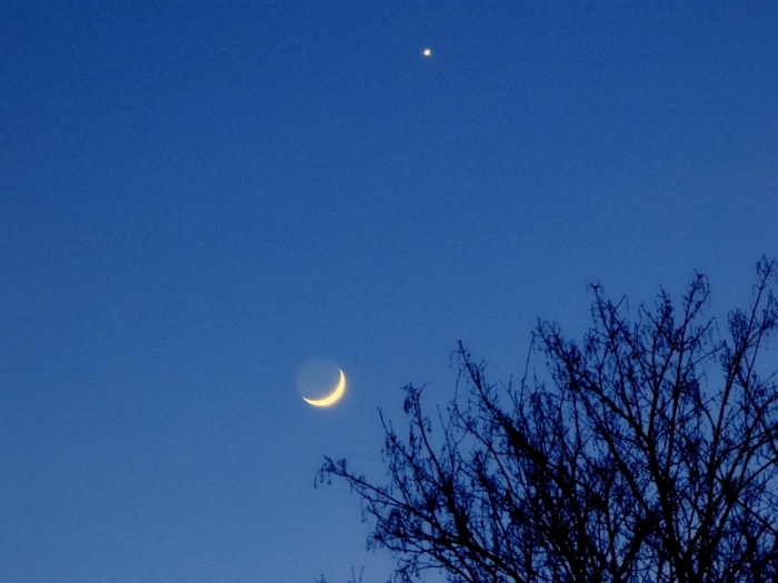 Mondsichel und Abendstern