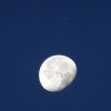 Mond mit Stern gestern mogen 6:45 Uhr