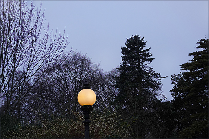 Alte Laterne in einem Garten