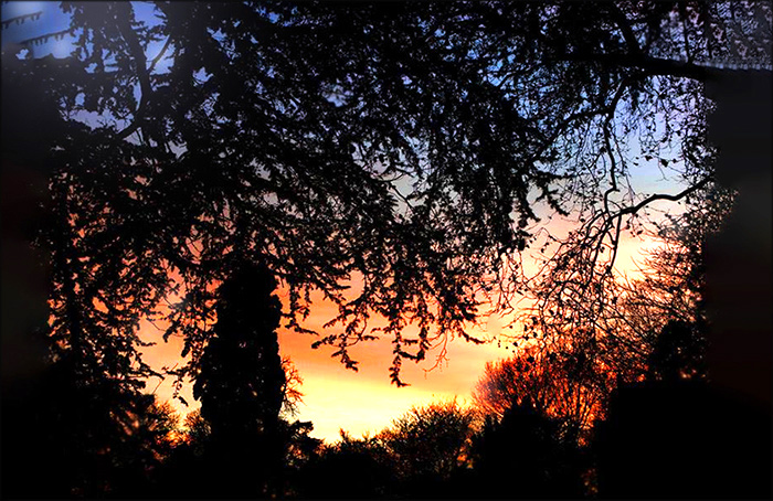 Morgenrot im Dezember