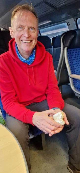 Reisender Im Zug Des Lebens