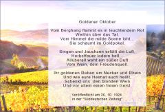 Ein Herbstgedicht meines Großvaters 1924