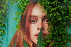 Öffentliches Plakat efeuumwachsen Öffentliches Plakat efeuumwachsen