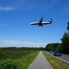 Flugzeug Ryanair von der Gegenseite