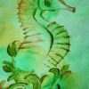 Seepferdchen   Aquarell aus meinem Archiv